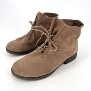 Naturalizer Women's Suede Leather Lace Up N5 Comfort Ankle Boots Brown Size 7